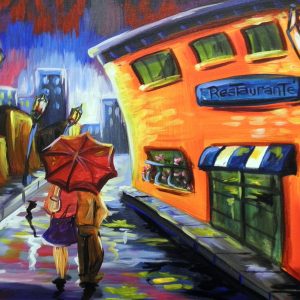 couple in love acrylic painting