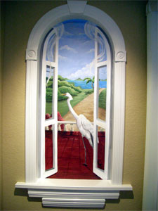 Florida mural white egret