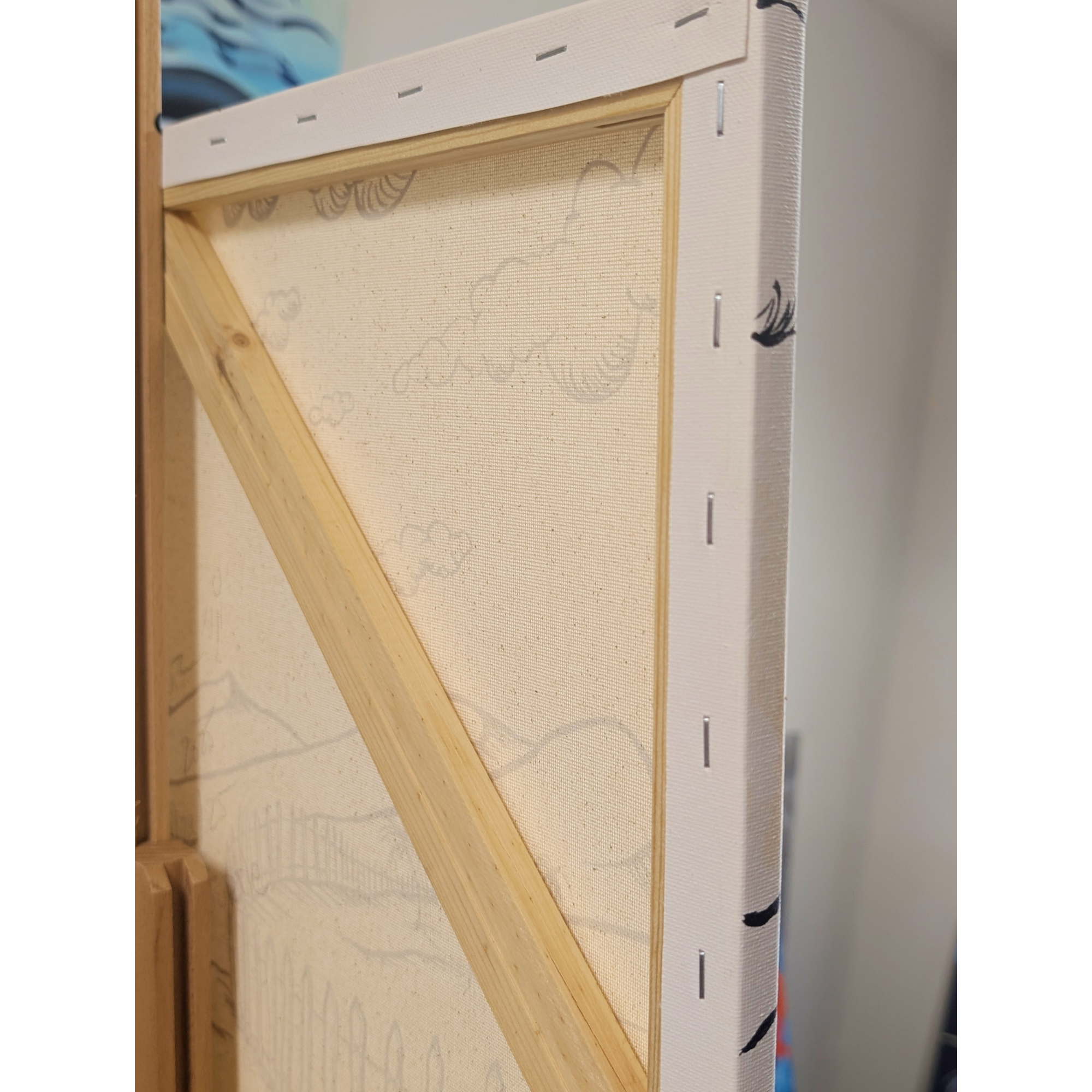 Sea turtle painting titled “2D 2 3D Turtle