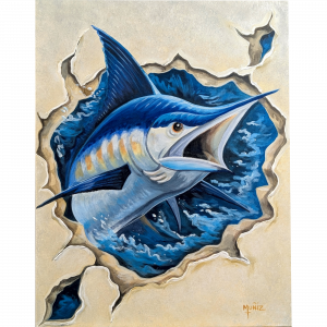 blue marlin painting