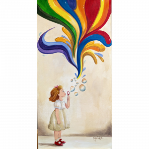 Imagination Unbound – Acrylic on Canvas, 15 × 30 in